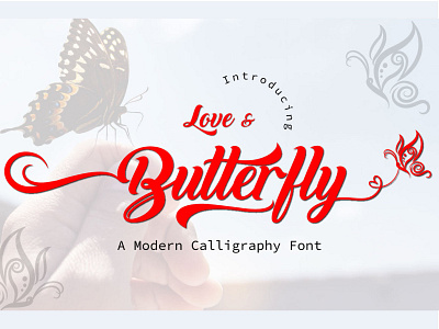 Love and Butterfly Font | Font Script | Calligraphy Font branding branding font calligraphy font design font font script graphic design illustration label font logo typography