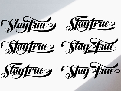 Speciment of Staytrue Font | Modern Calligraphy Font