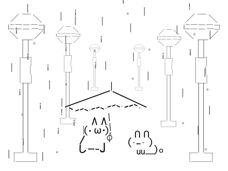ASCII RAIN ☂ animation ascii best cat cat gif rabbit rain yo йо