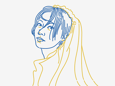 阳子 head portrait illustrations line art miho nakayama