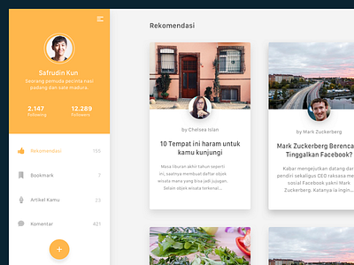 Baca Berita Desktop App app clean desktop app flat minimal news ui ux