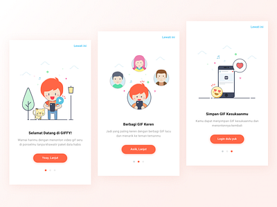 Onboarding Gif App android design gif illustration mobile app mobile design mobile onboarding onboarding ui desig ux