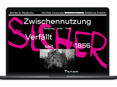 Website betriebfuerravekultur graphic design typography ui website