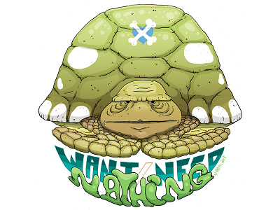 Empty Soul character design emoji emptiness green illustration instagram meh smiley sticker turtle