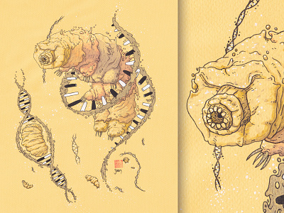 Vacuum Cleaner art dna genetics painting science surreal tardigrade