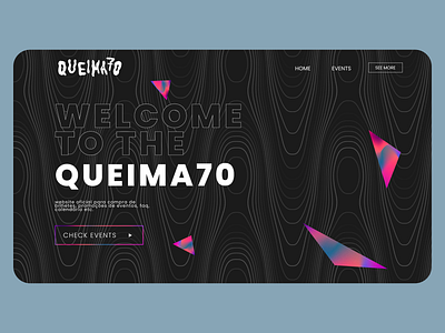 Queima70 band concert design graphic design ui ux website