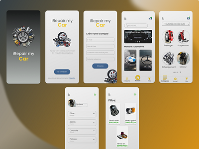 repair your car app UI Design