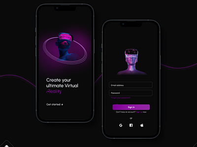Virtual Reality E-commerce App app design ui ux virtual reality