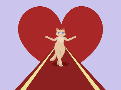 She's got the look! cat cats character characters cute heart hot illustration kitty vector