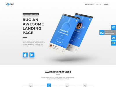 Bug - App Landing Page