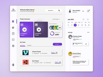 Project Management Dashboard.