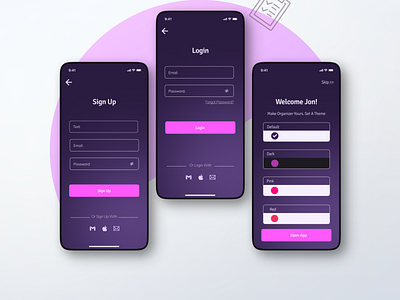To-Do List App Login/Sign Up Page UI. dailyui design ui ux