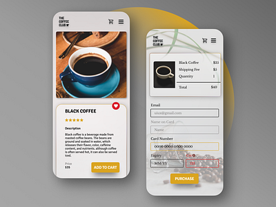 Coffee Shop Checkout Page. branding dailyui design illustration ui ux