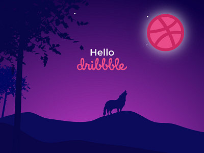 Hello Dribbble design illustration ui vector