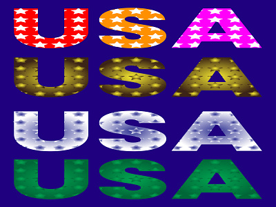 USA TEXT DESIGN 3d branding graphic design logo