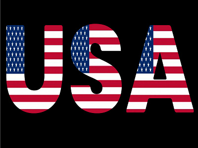 USA MULTIPLE FLAG PUT ON TEXT graphic design illutrator logo photoshop