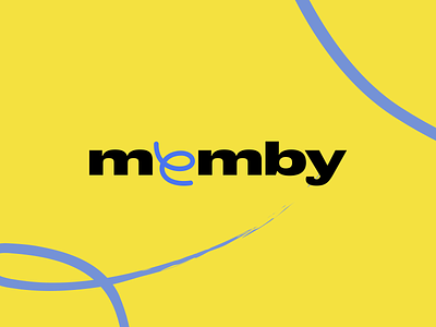Memby blue bold brand identity branding digiklase education identity learning logo memby online online school scribble teaching tutoring wordmark yellow