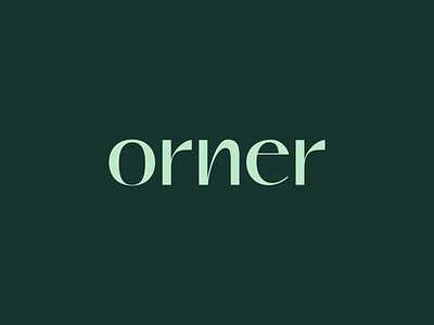 Orner brand identity branding custom design graphic design green identity logo orner real estate realty sophisticated typography wordmark