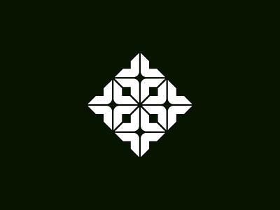 Symbol for outdoor mosaic tiles brand identity diamond graphic design logo mosaic ornament pattern rhombus symbol tiles