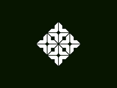 Symbol for outdoor mosaic tiles brand identity diamond graphic design logo mosaic ornament pattern rhombus symbol tiles