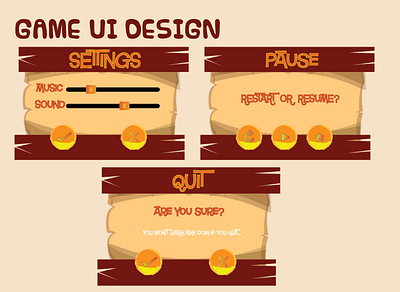 GAME UI DESIGN app design application designs branding design game ui design graphic design illustration logo mobile app ui design ui vector