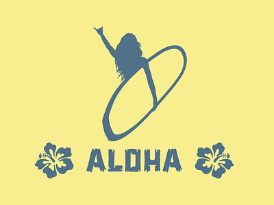 Aloha Hawaiian Girl Surfer aloha character design flat graphic design hawaiian illustration minimalistic surfer girl vector