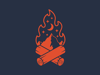 Campfire campfire design graphic design illustration minimalistic vector