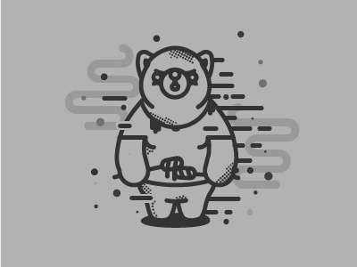 honey bear bear brand dead design icon illustration move walker walking