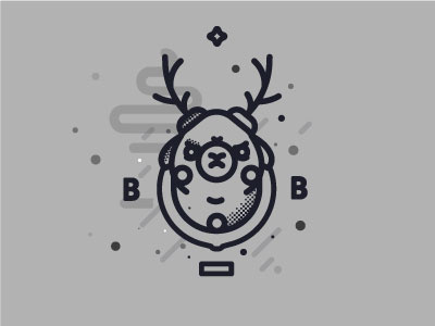 hunt animal brand design grey hunt hunting illustration monogram nature