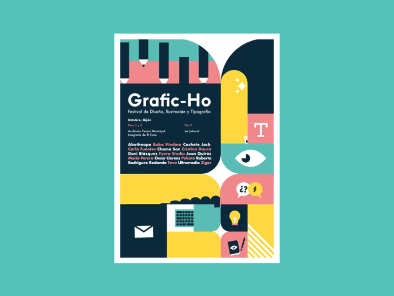 grafic-ho by fyero studio party studio illustration moving poster motion design motion