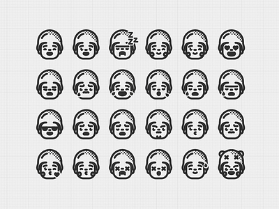 Emoji cartoon character emoji happy head icon illustration logo