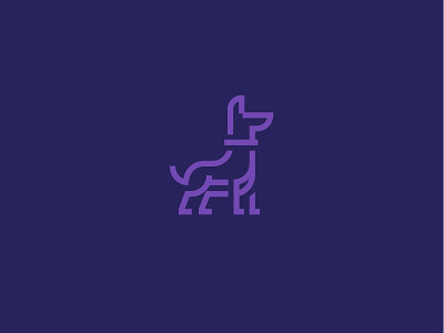 Dog Logo animal brand corporate dog icon identity monogram pet stroke symbol