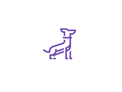Dog bark dog herd icon logo monogram perro pet symbol