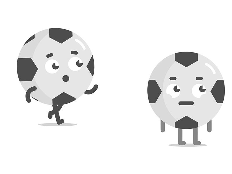 Football fail fun goal soccer ball sport run illustration design character motion footbal soccer