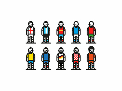 Football players brand character desgin futbol goal icon illustration logo players soccer sport vector worldcup