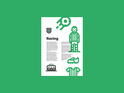 Racing Club de Santander brand design football futbol goal grid icon illustration layout logo soccer sport synthetic type