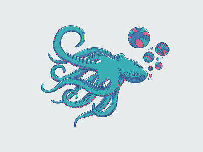 Chillin Octopus doodles doodling illustration ocean octopus vector