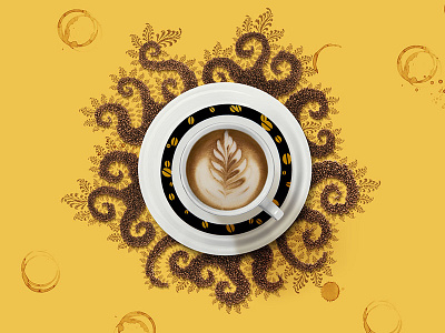 Cristina Coffee cafe coffee coffee beans coffee stains mug poster