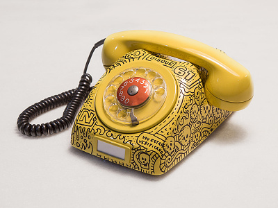 Vintage Phone + Posca