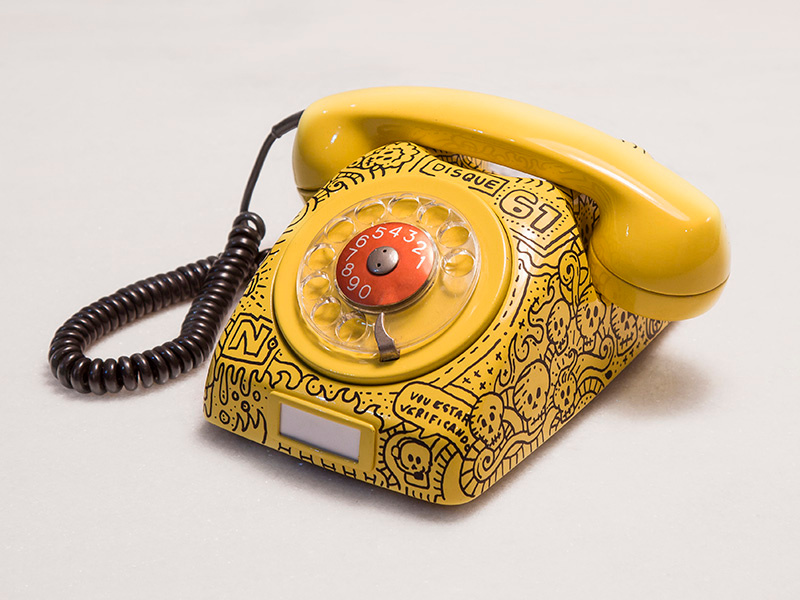 Vintage Phone + Posca by Mauro Martins