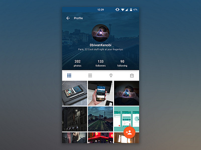 Instagram redesign android instagram material photo redesign social ui ux