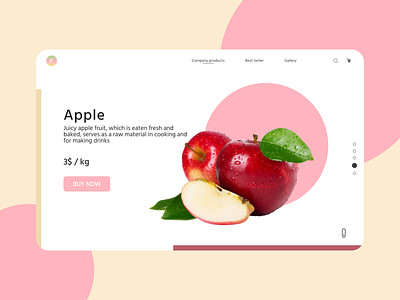 Simple site selling fruit branding design ui ux