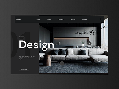 Website design for an interior design company design ui ux