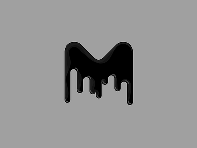 The Melt black brand branding candy dripping liquid logo m melt melting music type