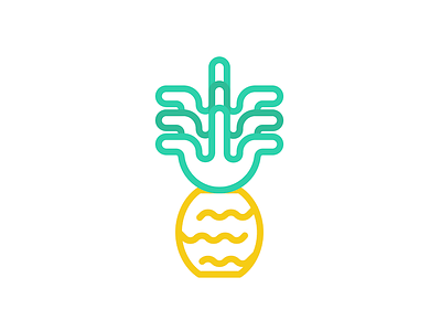 Pineapple airbnb branding design fruit icon logo pineapple redesign travel ui ux web