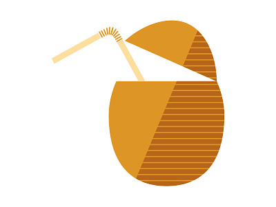 Coconut Milk coconut drink icon iconography illustration milk straw
