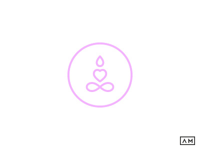 Infinite Yoga Love Logo brand creative heart identity logo logodesign logodesigner love minimal simple symbol yoga