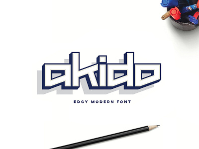 Akido Edgy Modern Font architecture edgy font geometry logodesign logofont logotype modern technology type typeface typography