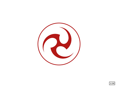 Logo design inspired by a japanese movie called Rashomon brand branding circle geometric identity japan logo logo design mark martial arts ninja symbol