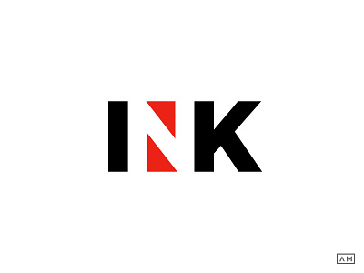 INK negative space wordmark brand branding identity ink logo logo design logo identity logotype mark negative space visual identity wordmark